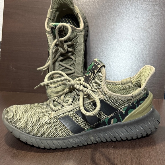 Adidas Kaptir 2.0 Orbit Green & Black Men's Size 8 Running Shoes Camo Sneaker - Picture 1 of 5